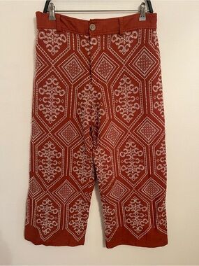 Calypso St. Barth Rust Geometric Print Pants